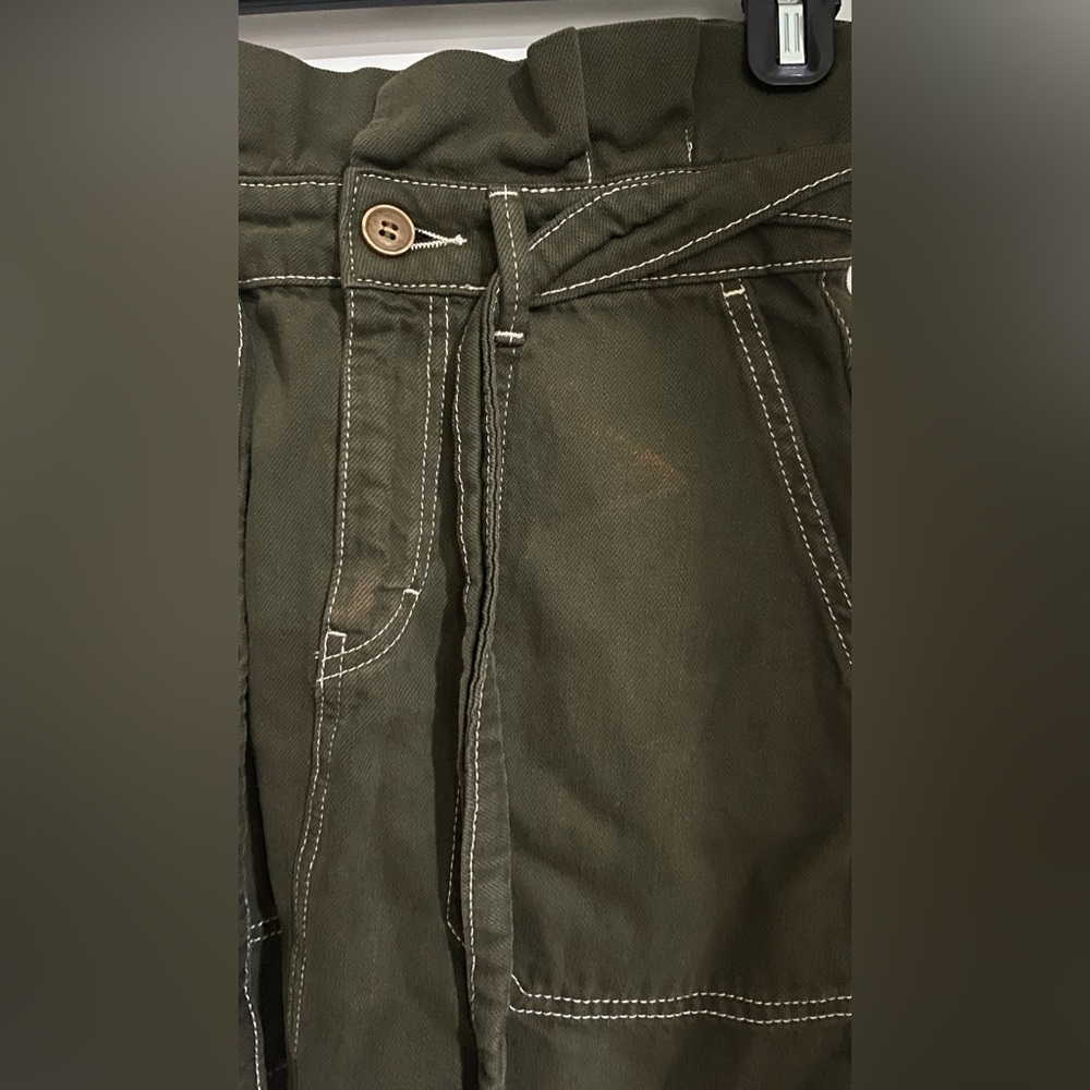 Free People Olive Cargo Chic Skirt